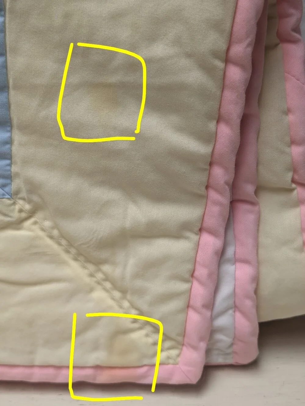 A Little Angel Baby Pastel Hot Air Balloon Quilted Baby Crib Blanket Vintage